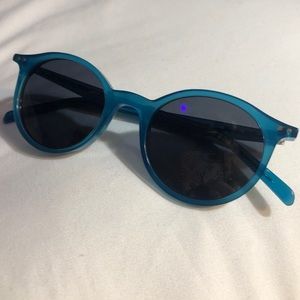 Celiné 47mm Round Acetate Sunglasses - Blue